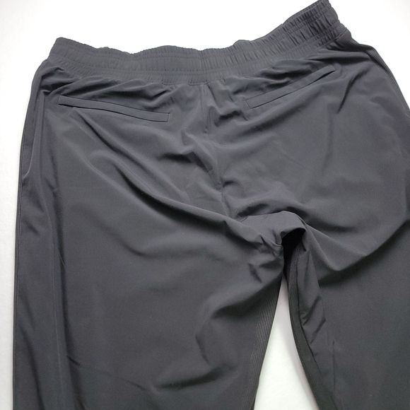 Athleta Brooklyn Women’s 12 Black Fleece Lined Jogger Sweatpants Zip Pockets - Picture 5 of 9